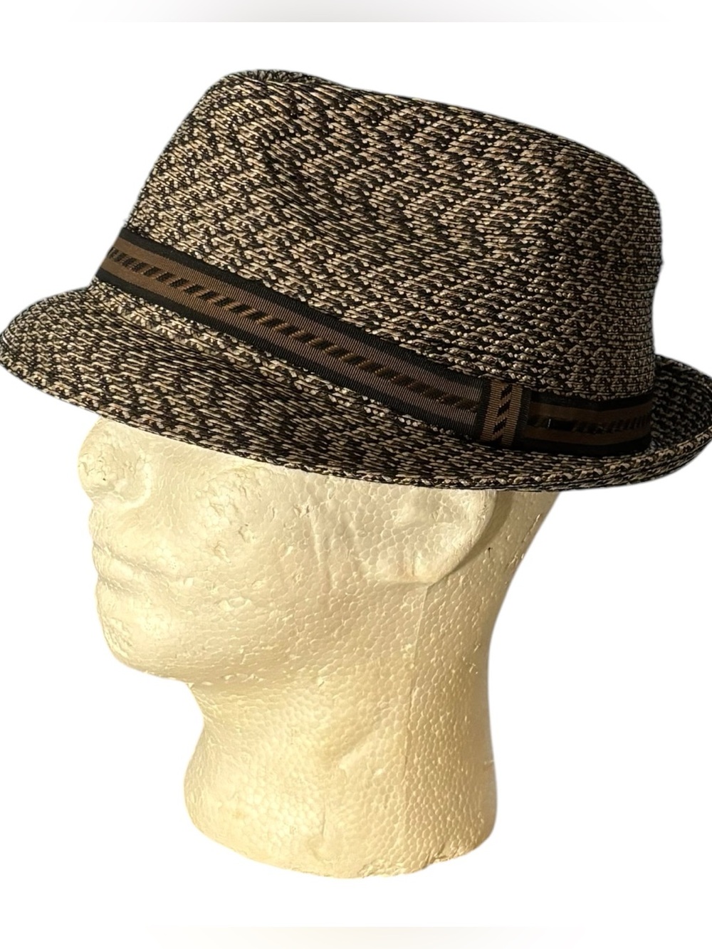 Bailey Woven Fedora Hat with Brown Accent Band